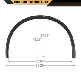 CNNELL 2pcs Front Wheel Arch Fender Trim Moulding Molding Compatible with Dodge Durango 2011-2021 Smooth Wheel Flares Set LH + RH