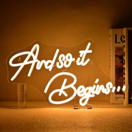 ineonlife And So It Begins Neon Sign Letter Led Neon Signs Classroom Neon Light For Wall Decor Dimmable Light Up Sign For Reading Room Bookstore Bookish Decoration Girls Kids Gifts
