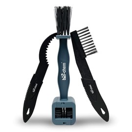 bio-chem Bicycle Brush Set 3 Pieces - Sprocket Brush, Chain Brush & 4-Sided Chain Cleaning Brush - Professional Cleaning Kit for Bicycles, Chains and Sprockets - Efficient Cleaning & Care