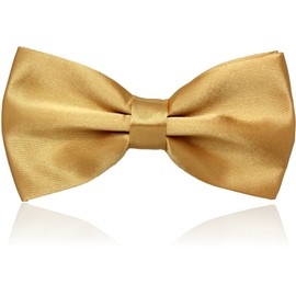 Best Item: Bowtie, Men's, Kids, Plain, Assorted Colors, Bowtie, Wedding, One-Touch Attachment, Ribbon, 22 brown gold