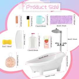 Pack of 10 Dolls House Bathroom Accessories, 1:12 Miniature Bathroom Accessories, Mini Washing Accessories for Dollhouse