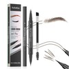 JIAYUTONG 2 Prong Tip Microblading Eyebrow Pen With Brush- 2-in-1