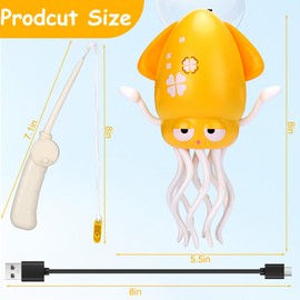 BUSOHA Dancing Octopus Toy – Electric Crawling Octopus Music Baby Toys with Light Up and Smart Sensor Interactive Baby Tummy Time Toys Infant Learning Gift for Toddlers Boys Girls,Yellow