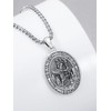 Cargari Saint Christopher Necklace for Men 925 Sterling Silver St