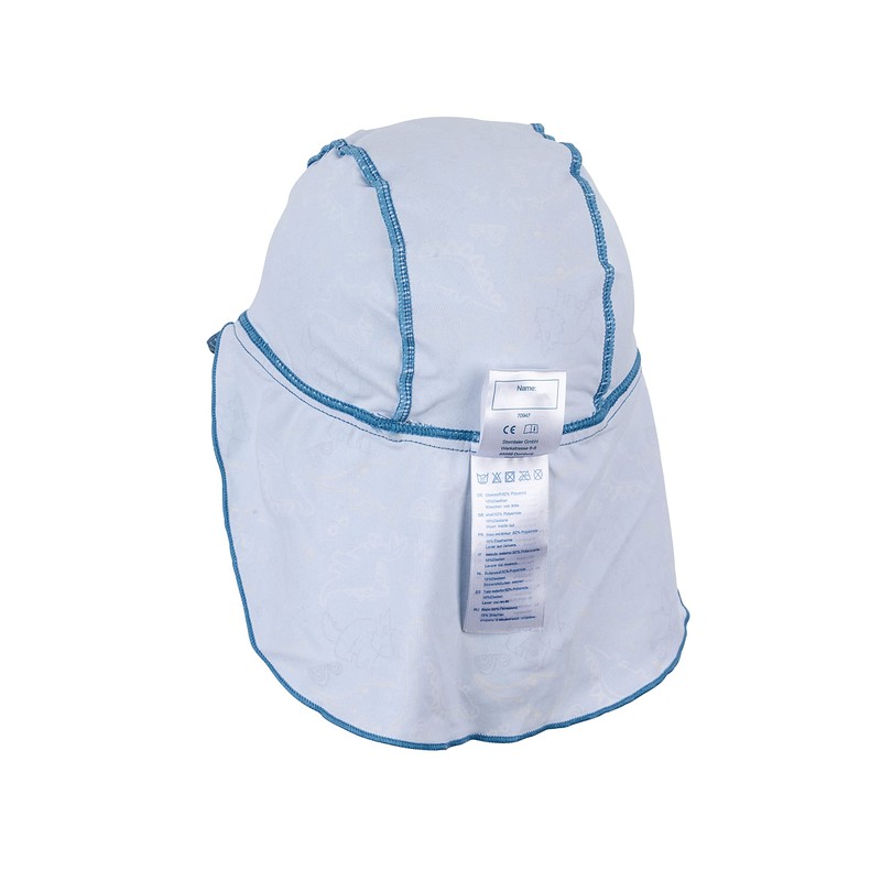 Sterntaler Unisex Children's Peaked Cap Neck Protection Dino Bathing Cap,