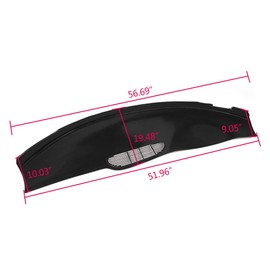 G-PLUS TPE Molded Dash Cover w/Defrost Louvers Compatible with 1997 1998 1999 2000 2001 2002 Camaro Firebird