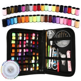 OKOMER Sewing Kit, Sewing Kit for Adults, Needle and Thread Kit, Travel Sewing Kit Sewing Supplies, Large 128PCS Sewing Kit, Basic, Beginner Sewing Kit, Contains Sewing Needles, Sewing Thread etc(L)