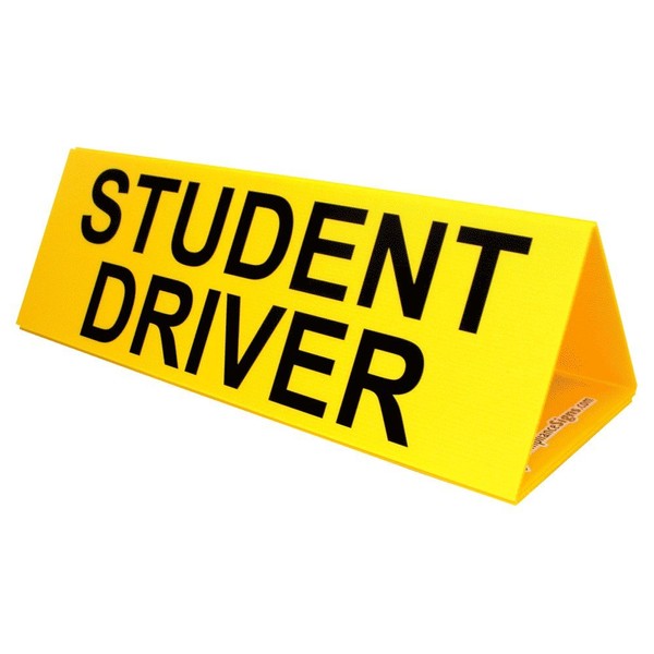 ComplianceSigns.com Student Driver Car Topper Sign, 30x10 in. Corrugated Plastic