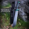 Flissa 11 inch Machete Stainless Steel Tactical Survival Machete Knife