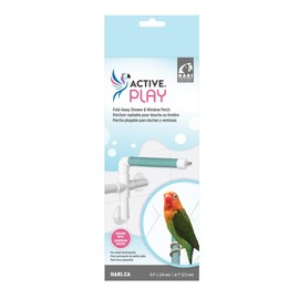 HARI Active Play Fold-Away Shower & Window Perch for Parrots, Small, 24 cm (9.5 in)