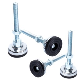 RUBBERGIANT Adjustable Machine Levelling Feet 4 Packs M10 x 50mm Non Slip Chrome Base Adjust Legs Height Anti-Vibration Noise Reduction Conveyor Feet Machine Mounts I ALS Series