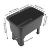 Freestanding Floor Commercial Mop Sink with Retractable Drainage Hose,One-touch Drain