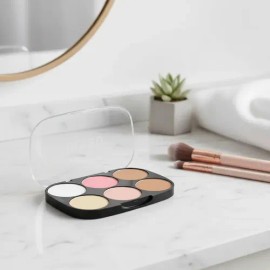 Paleta Rostro Bissú 3 En 1 Rubor Bronceador Iluminador 6 Tonos