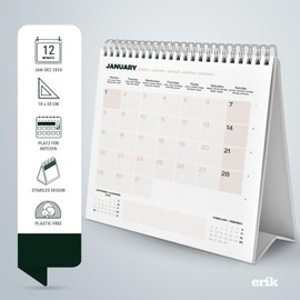 Grupo Erik Calendar 2024 Desk Calendar Madrid Calendar 2024 Family Planner Desk Calendar 2024 to Stand Up 20 x 17 cm Annual Calendar 2024