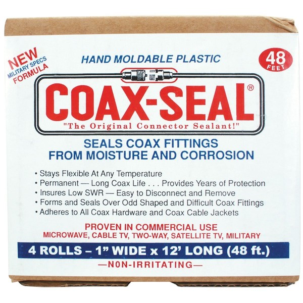 Coax Seal Moisture Proof Sealing Tape (4 rolls of 1"