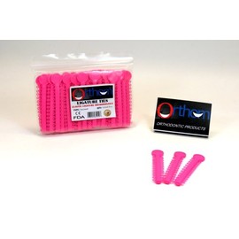 Dental Elastic Orthodontic Ligature Ties Bands Kit Bright Pink Color /1040 Pcs Set ORTHOM USA