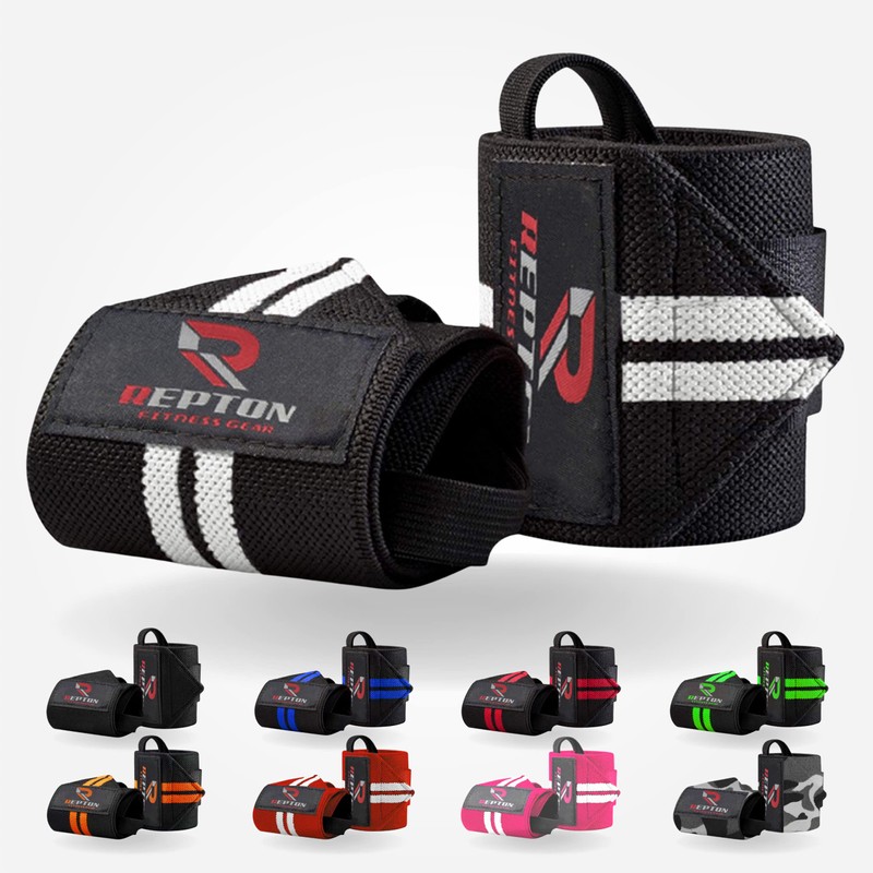 Weightlifting Wrist Wraps - Professional Grade with Thumb Loops -