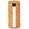 Wicker Toilet Paper Holder for Bathroom – Freestanding 3-Roll Storage