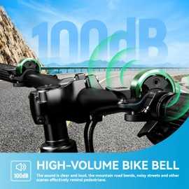 Greallthy Bicycle Bell, Mini Aluminium Alloy Bell Bicycle Super Loud Bicycle Bell, 2025 Upgrade Bicycle Bell for MTB Road Bike Ebike Mountain Bike, 19-25.4 mm Handlebars