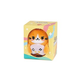 balvi Fluffy Kawaii Gamer Keyring Orange Fluffy Soft Gamer Cat Nylon