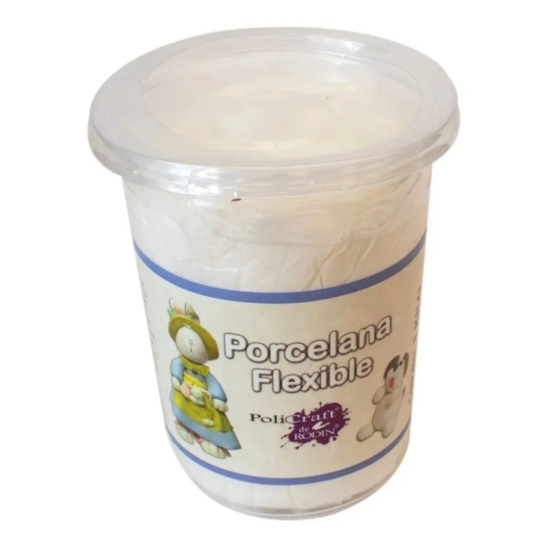 Porcelana Flexible Pasta Francesa Moldeable Manualidades 5kg Color Blanco
