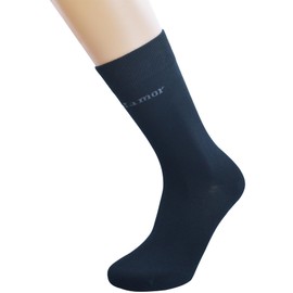 Yomandamor Men's Business Socks, Sweat Absorbent, Quick Drying, Loose, Set of 5 Pairs, Black