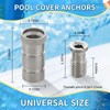 304 Stainless Steel Pool Cover Anchors,Corrosion-Resistant & Durable for Inground