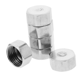 DOITOOL 6pcs Garden Hose End Cap Pipe Adapter Sprinkler End Garden Hose Caps Fittings Garden Hose End Replacement Pipe End Silver