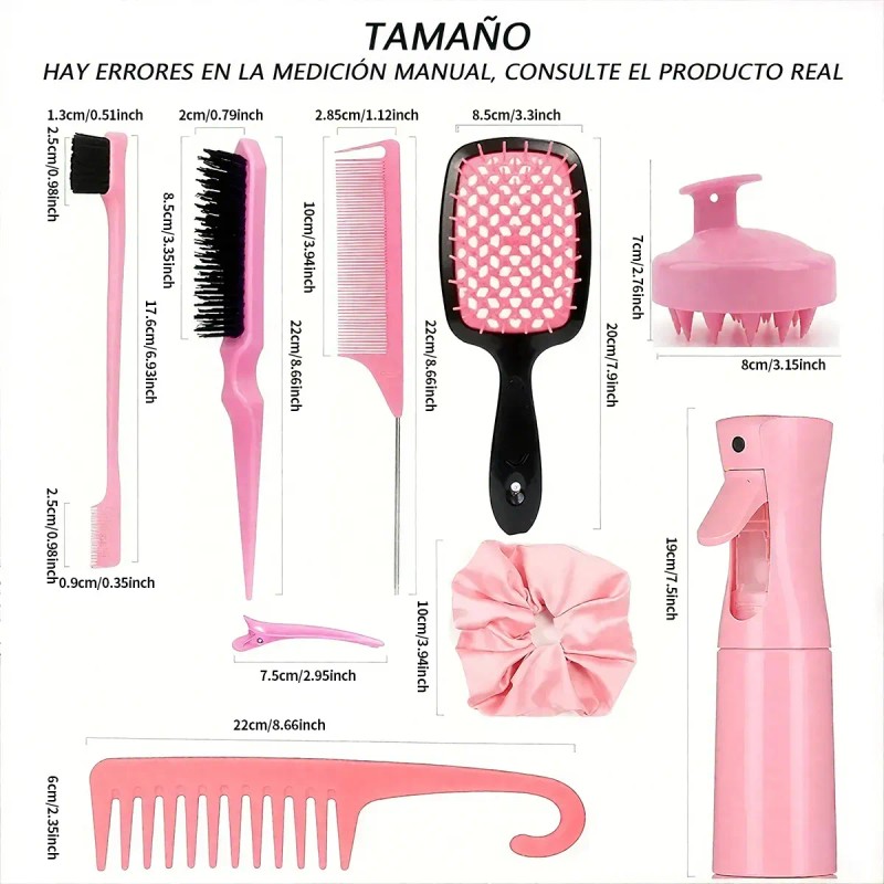 28 Kit Peines Regadera Pinzas De Cabello De Peines Cepill