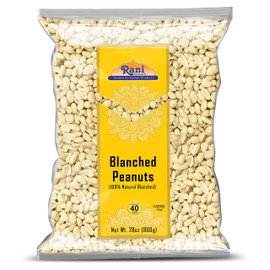 Rani Peanuts Skinless (Blanched, Uncooked) 28oz (1.75lbs) 800g ~ All Natural | Vegan | Gluten Friendly | Kosher | Fresh Product of USA ~ Spanish Grade Groundnuts