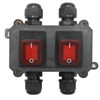 EATAKWARD IP66 Waterproof Double Toggle Switch with Red Light Rocker