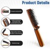 Travel Folding Hair Brush, Collapsible Portable Pocket Nylon Bristle Hairbrush