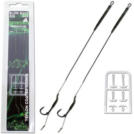 Angel-Berger Magic Baits Coated Blow Back Rig Boilie Rig Boilie Leader Pack of 2 (Size 6, 18 cm, 25 lbs)