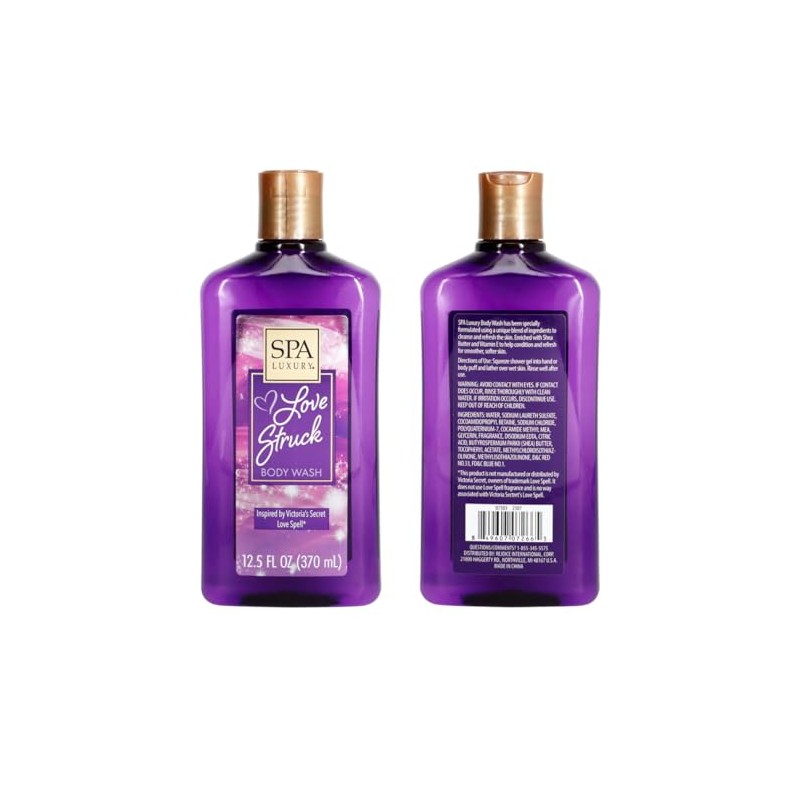 Spa Luxury Love Struck Body Wash 12.5 Fl Oz