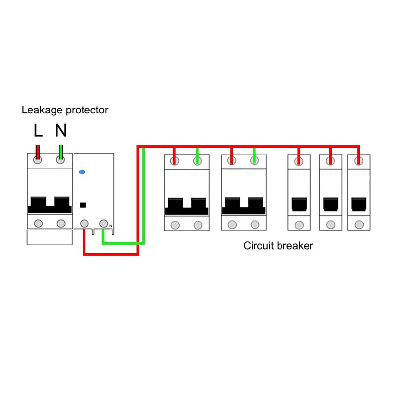 DC Circuit Breaker 2P 16A Overload Protection DIN Rail Mount