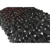 Non-Slip Pebble Bathtub Mat Black 16 W x 35 L