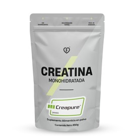 CARO FIT | Creatina Monohidratada Creapure® 100% Pura | Sin Sabor, Vegana, Sin Azúcar | 90 Porciones de 5g | Creatina Pura, Solo 1 Ingrediente, Creatina Alemana | Para Energía, Fuerza y Recuperación Muscular - 450g