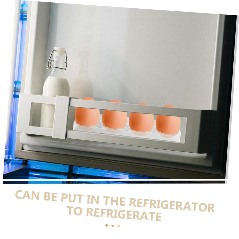 Tofficu Egg Storage Container Fridge Organiser 8 Egg Holder Box