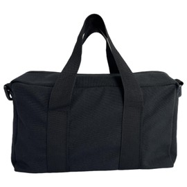 Voyboced 16 Inch Canvas Tool Bag, Small Tool Bag for Men, Large Capacity Wide Mouth Tool Organizer Tote Bag for Storage Hand Tools Wrenches (Black, 16 Inch)