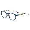 Calabria MDR8003 Round Reading Glasses +3.00 Teal Green Women Single