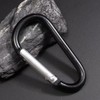 6 PCS Carabiner Keychain Clip -3" Aluminum Carabiner D Ring,