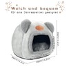 ToKinCen Washable Indoor Cat House with Non-Slip Base and Removable