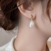 Pearl Earrings 14K Gold Plated Teardrop Pearl Drop Dangle Earrings