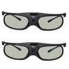 2Pcs 144Hz 3D Active Shutter Glasses DLP LinK LCD Lens