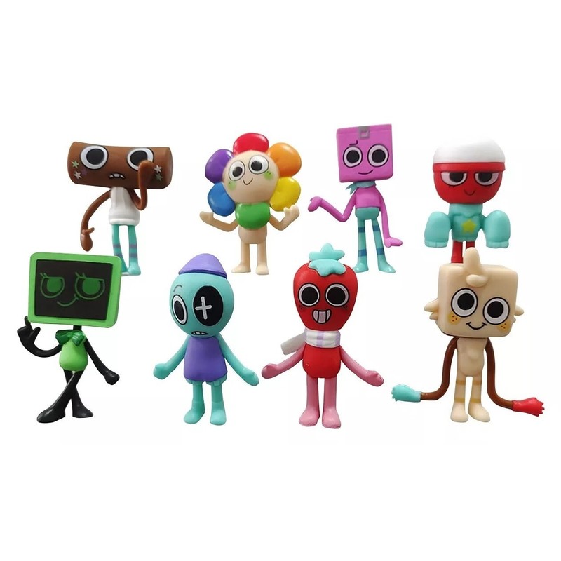 8pc/Set PVC 3 1/2 inch Dandy's World Figure Toys Dandy