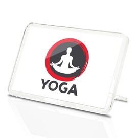 Classic Rectangle Magnet with Stand - Yoga Pose Meditation Fun Meditate Calm - Fridge Locker Office Whiteboard Toolbox #58761