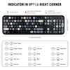LETTON Wireless Keyboard Mouse Combo, 2.4GHz Typewriter Keyboard Wireless, Colorful