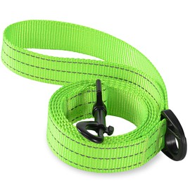 Mile High Life Heavy Duty Dog Leash for Large and Medium Dogs, Reflective Leash for Night Safety, Strong and Durable Leashes for Walking and Training (4FT x 1''Wide, Lime Green)