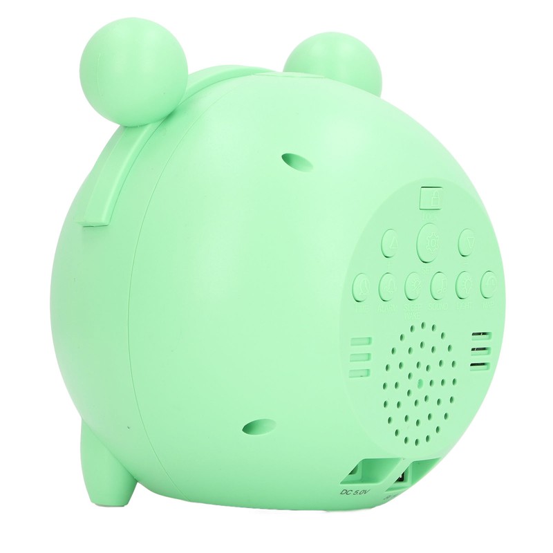 Kids Alarm Clock Cartoon Animal Shaped Gentle Music Night Light