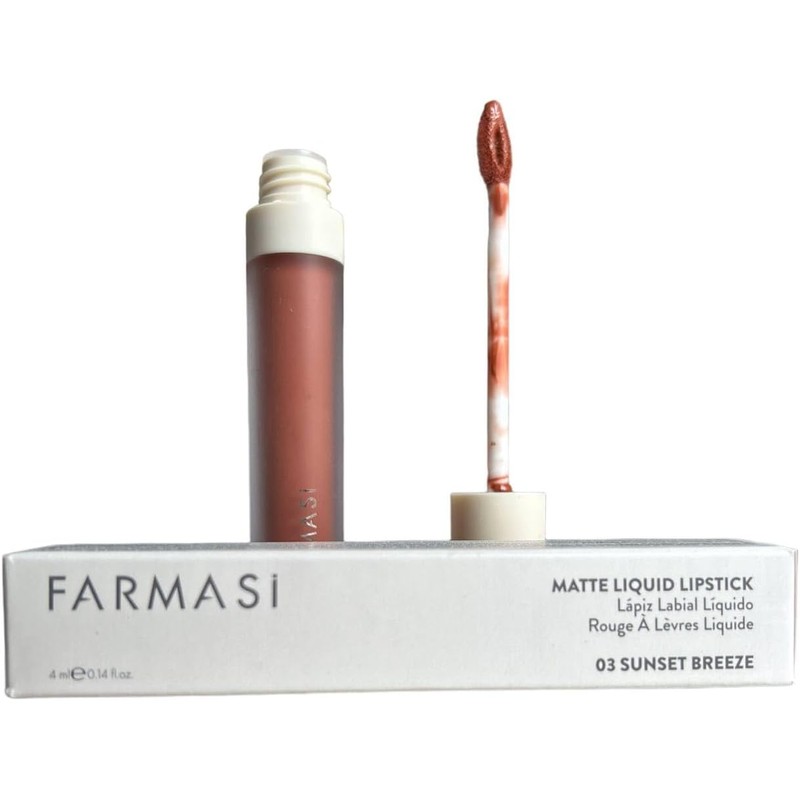 "FARMASI Pintalabios líquido mate 03 Sunset Breeze Waterproof, sin gluten,